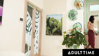 Lewd exhibitionist Charly Summer seduces her best friend's boyfriend by showing off her pink pussy