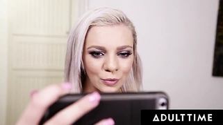 Cheating Slut Ashley Adams squirts on your boyfriend's dick while you watch them fuck!