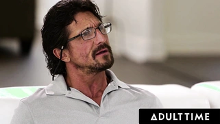 Peeping neighbor watches as slutty teen Alex Grey fucks her stepfather with a big dick Tommy Gunn