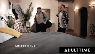 Big-breasted MILF Linzi Ryder Gets Fucked By Step-son With Stepfather Still In Bed! RISKY SEX!