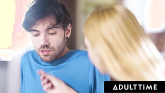 Big-breasted stepmother Sarah Vandella teaches her virgin stepson how to fuck!