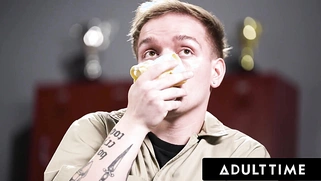 Sniffing April Olsen's Panties Caught Masturbating In The Locker Room And Fucks The Janitor