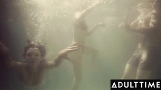 Teen at a pool party Charlotte Sins begs for ROUGH DEEP ANAL and a HUGE CUMSHOT on her holes!