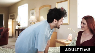 Naughty stepmother Mary McCray sends her horny stepson naked to get his dick!