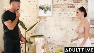 Skeptical Stepdad Gets The BEST NURU MASSAGE From PAWG Masseuse Nikki Huntsman