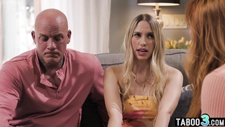 Petite teen Khloe agrees to a threesome