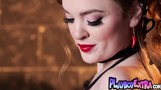 Redhead nude MILF Katriana fixed her car