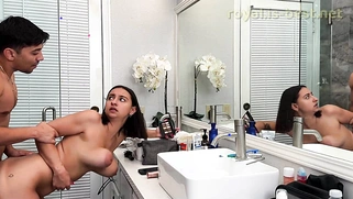 Big Natural Tits Stepsister Fucked While Doing Her Makeup