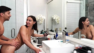 Big Natural Tits Stepsister Fucked While Doing Her Makeup