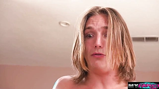 Fucking my stepsis while shes blindfolded