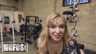 Milana Ricci takes off her clothes and Marikate Moss follows her and they do naked squats