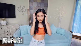 Small tit petite with ink Avery Black takes big cock