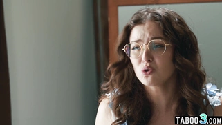 Poor teen Leana Lovings saying thank you