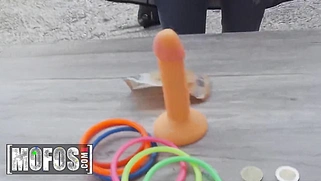 Sheila Ortega plays with Jordi El, and if she loses, she shows him her big tits