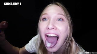 The cum matches your blue eyes, McKenna!