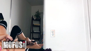 Exotic Babe Katalna Kittin Masturbates With a Magic Wand Alone in Front of a Mirror