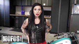 Stunning Tattooed Babe Joanna Angel Gets Fucked Hard and Squirts All Over Her Body