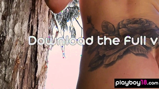 Petite muse loves being naked outdoor