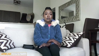 Tiny 18yo Black Cutie Starts Shy Then Goes Wild In Homemade Casting