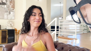 I Let Black Haired Claire Black Stroke and Suck My Big Dick in PornDudeCasting