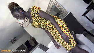 Sexy Dark Skin Ebony Rides Big White Cock POV Cowgirl To Get Booked