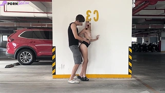Unknown blonde fucks in a parking lot in plain sight full video at porntotal