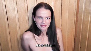 Skinny Beautiful Babe In Sauna Ass Fucked