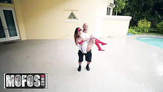 Petite Cheerleader Kitty Carrera Gets Stretched Out