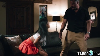 Curious latina joins to perv neighbors