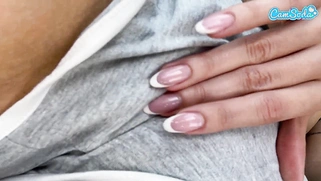 Busty Latina masturbates in a car before the finale