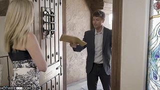 Wife Gets Fucked Anal-Deep by Her Husband's Coworker