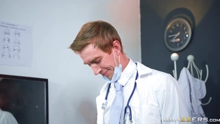 Christina Shine sucking huge Dr. Danny D's cock