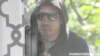 Audrey Royal gets dressed and does not know scary looking guy looks at her