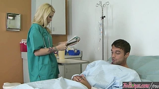Blonde Monique Alexander As A Naughty Nurse Sucks The Patient's Cock