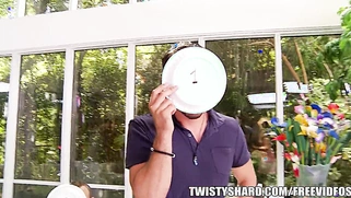 Blonde loves to play pick a dick