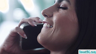 Caught my slut babysitter touching her self