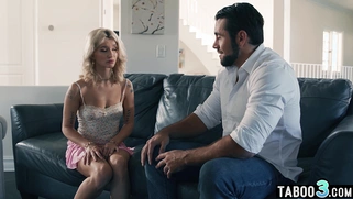 Teen fucked roughly by her BFs perv dad