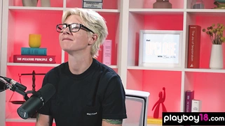 Blonde Ocatvi pleasuring her hairy pussy