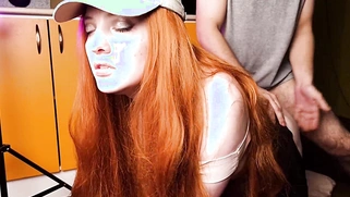 Sexy Big Natural Tits Redhead Stepdaughter Fucked For Bad Grades