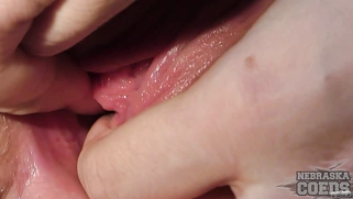 Blonde Masturbates with Dildo in Sauna