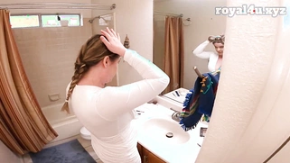 Busty Stepmother Ass Fucked In The Bathroom
