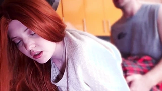 Busty Redhead Teen Fucked While Cooking Dinner