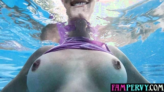 Teen riding on stepbros big dick outdoor