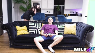 Busty Jessica Sin Makes Lazy Stepson Eat Her Pussy for Dinner