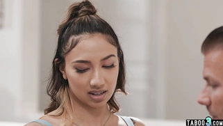 Asian teen babysitter fucked by her boss