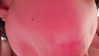 A young slut got a load of cum on her ass