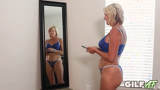 Mature Blonde Pretty Petunia's Lingerie Suprise for Stepson