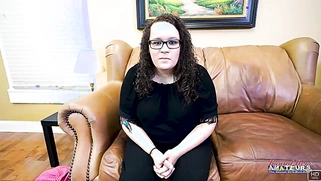 Busty Brunette Harper B BBW Audition Sloppy Deepthroat Greedy Swallow!