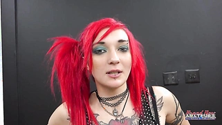 Slim Inked Blonde Jackie Messy Throat Worship Deep Pound!