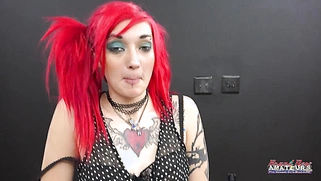 Slim Inked Blonde Jackie Messy Throat Worship Deep Pound!